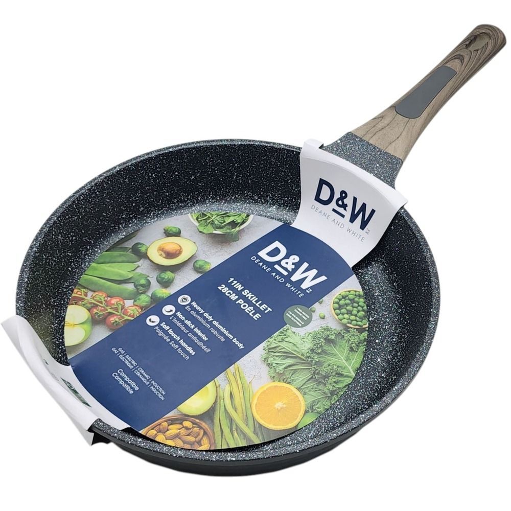 D&W Deane And White Cookware 11in Frying Pan Skillet Nonstick Interior Charcoal